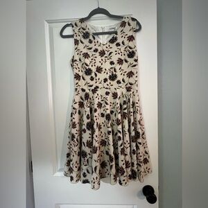 Floral Cream Mini Dress